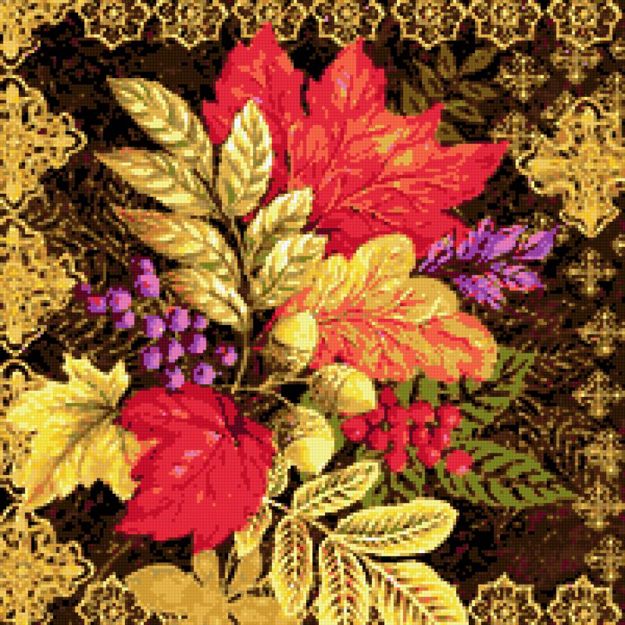 осенний узор - листья осень - предпросмотр