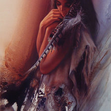 Схема вышивки «Индианка»