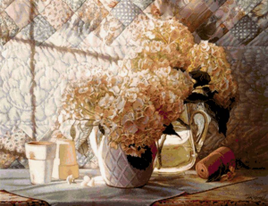 Серия "Букет" - букет, гортензии, цветы - предпросмотр