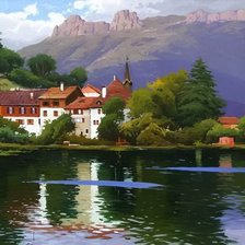 Схема вышивки «Пейзаж»