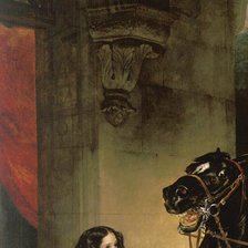 Схема вышивки «Картина Всадница К.Брюллов 1 часть»