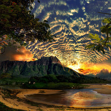 Схема вышивки «закат»