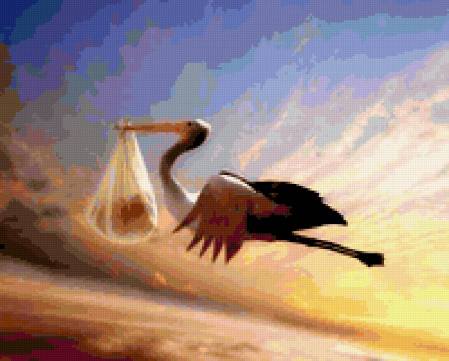 Рождение новой жизни - аист, дети - предпросмотр