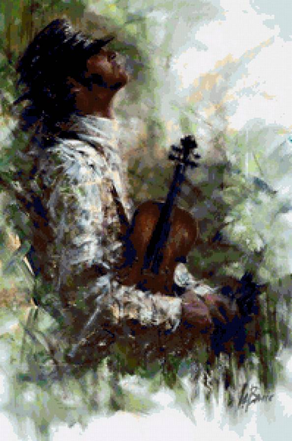 Грусть - цыган, мужчина, скрипка, музыкант, музыка, грусть - предпросмотр