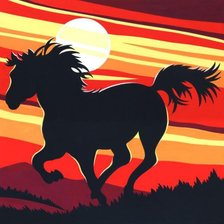 Схема вышивки «конь»