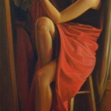 Схема вышивки «Девушка-картина»