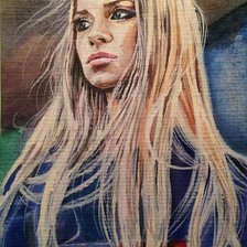 Схема вышивки «Девушка»