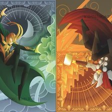 Схема вышивки «Локи и Тор»