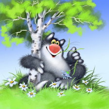 Схема вышивки «котик»