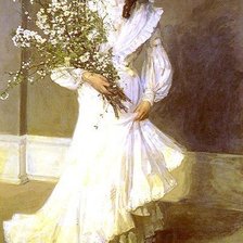 Схема вышивки «Девушка.»