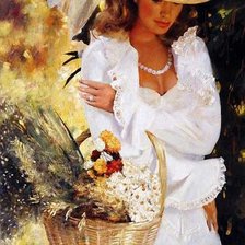 Схема вышивки «Девушка.»