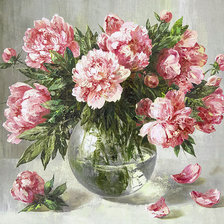 Схема вышивки «Букет Пионов»