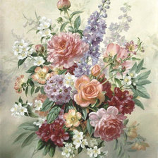 Схема вышивки «букет цветов»