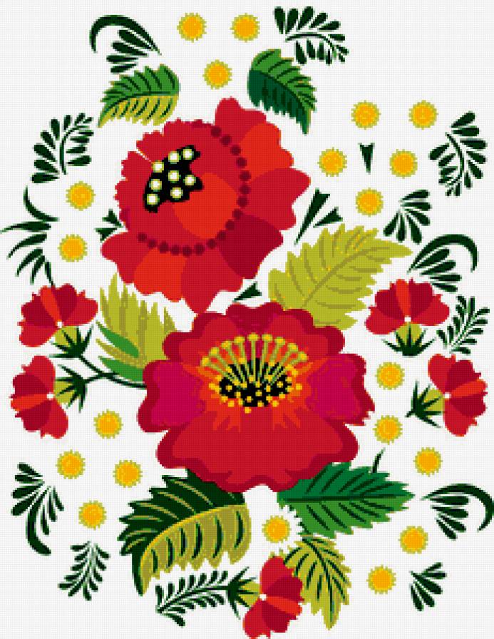 №416752 - скатерть, узор, роспись, панно, салфетка, цветы, подушка - предпросмотр