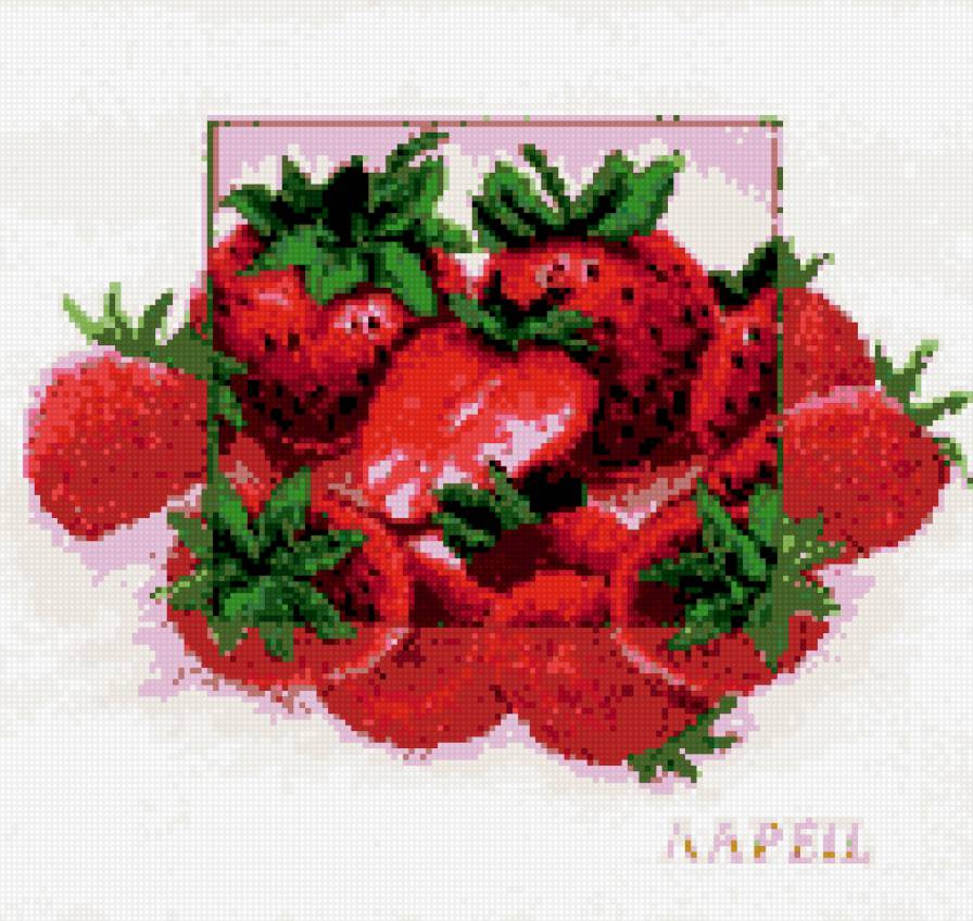 Клубника бисер+крестик - предпросмотр