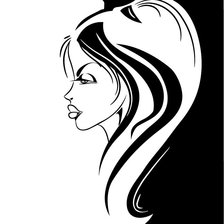 Схема вышивки «женщина-загадка»