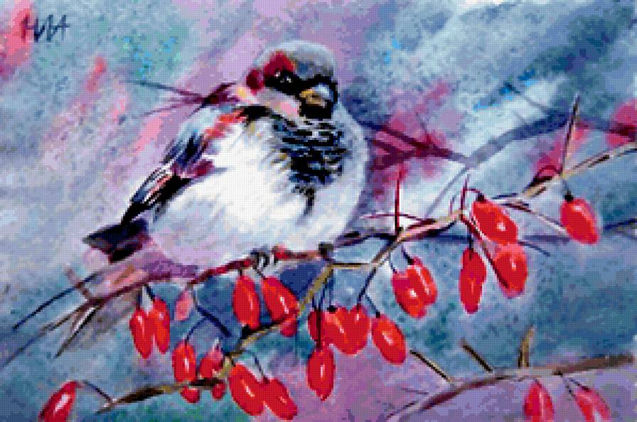 Серия "Птицы" - воробьи, птицы - предпросмотр