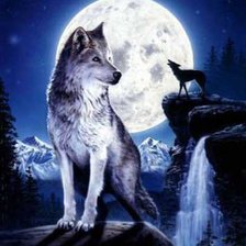 Схема вышивки «Волк»