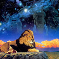 Схема вышивки «царь зверей»