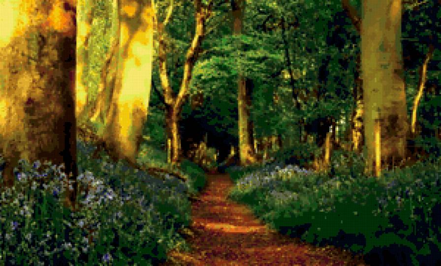 №417244 - деревья, природа, живопись, пейзаж - предпросмотр