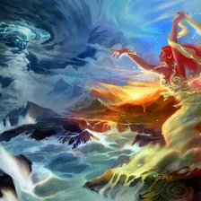 Схема вышивки «война двух стихий»