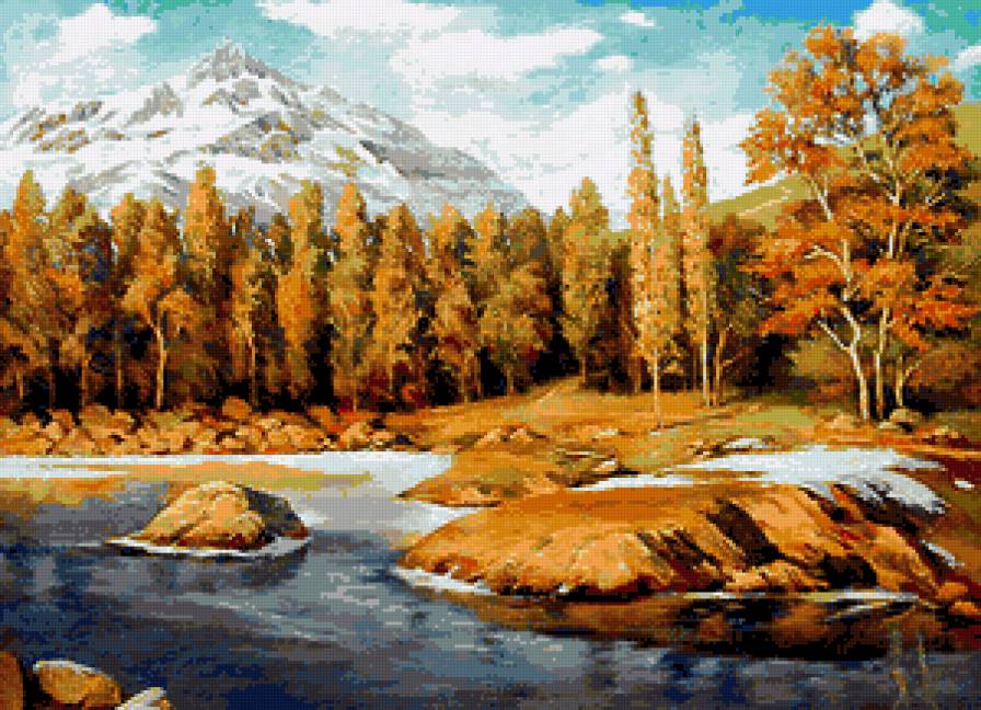 Дм. Спирос.Первые заморозки - живопись.пейзаж.осень.природа - предпросмотр