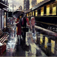 Схема вышивки «на вокзале»