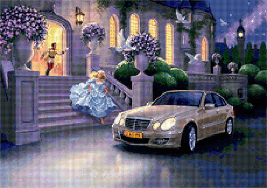 фэнтези - фэнтези, золушка, автомобиль, принц, девушка, пара - предпросмотр