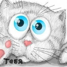 Схема вышивки «котенок с любовью»