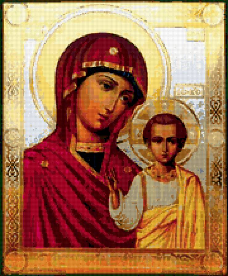 Казанская божья матерь 1 - икона - предпросмотр