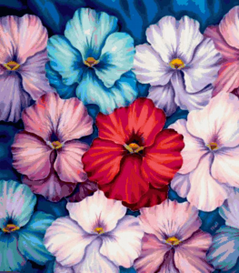 подушка "фиалки" - предпросмотр