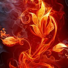 Схема вышивки «Огненный цветок»