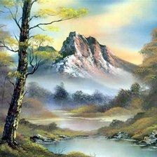 Схема вышивки «Горы»