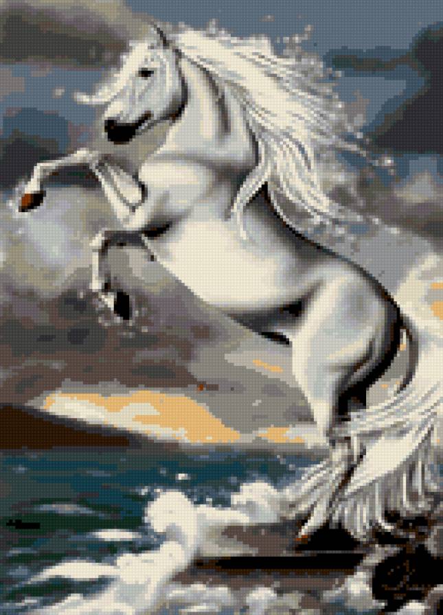 Белая лошадь - предпросмотр