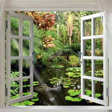 Схема вышивки «Вид из окна 2»