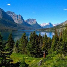 Схема вышивки «Родные горы Карпаты летом»