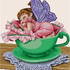 Схема вышивки «Феечка в чашечке»