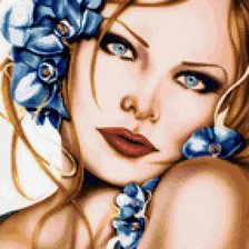 Схема вышивки «девушка»