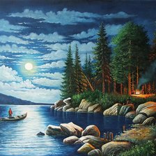 Схема вышивки «закат»