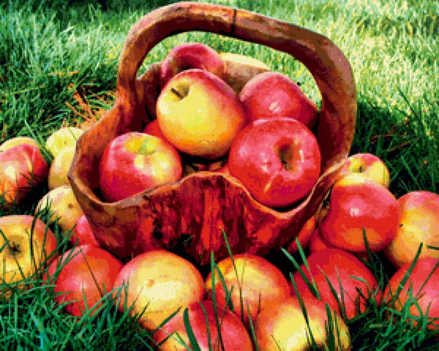 Корзина с яблоками - предпросмотр