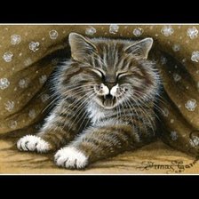 Схема вышивки «кот»