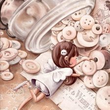 Схема вышивки «Пуговичка»