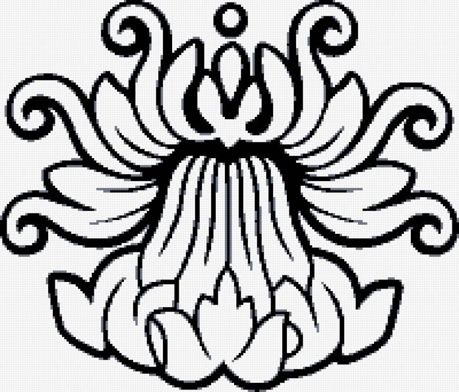 узор - узор, черно-белые - предпросмотр