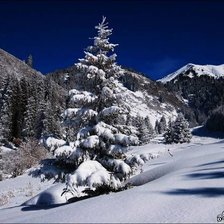 Схема вышивки «Зимний пейзаж»