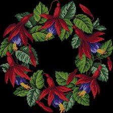 Схема вышивки «венок фуксии»