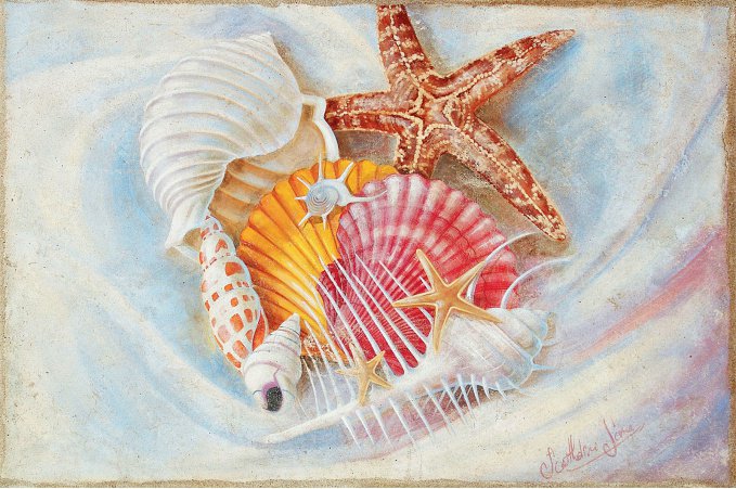 Ракушки - песок, ракушки, море - оригинал