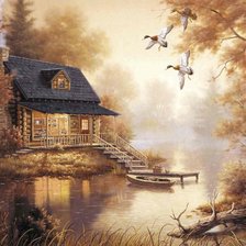 Схема вышивки «Осенний лес»