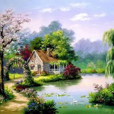 Схема вышивки «серия "дома"»