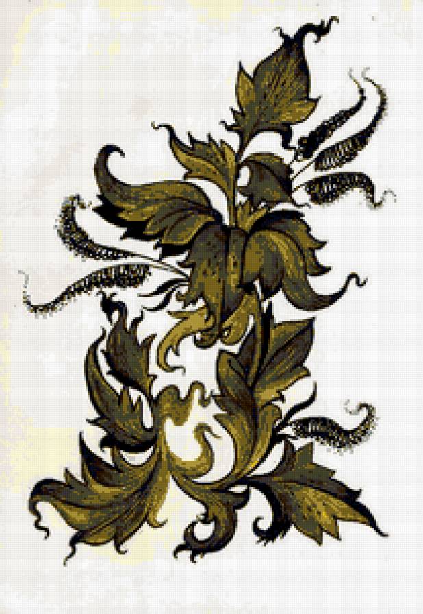 стилизованные листья - натюрморт - предпросмотр