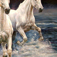 Схема вышивки «Лошади (праваячасть)»